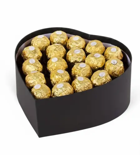 Floksia Kalp Kutuda Gold Çikolata Koleksiyonu (20 Adet)