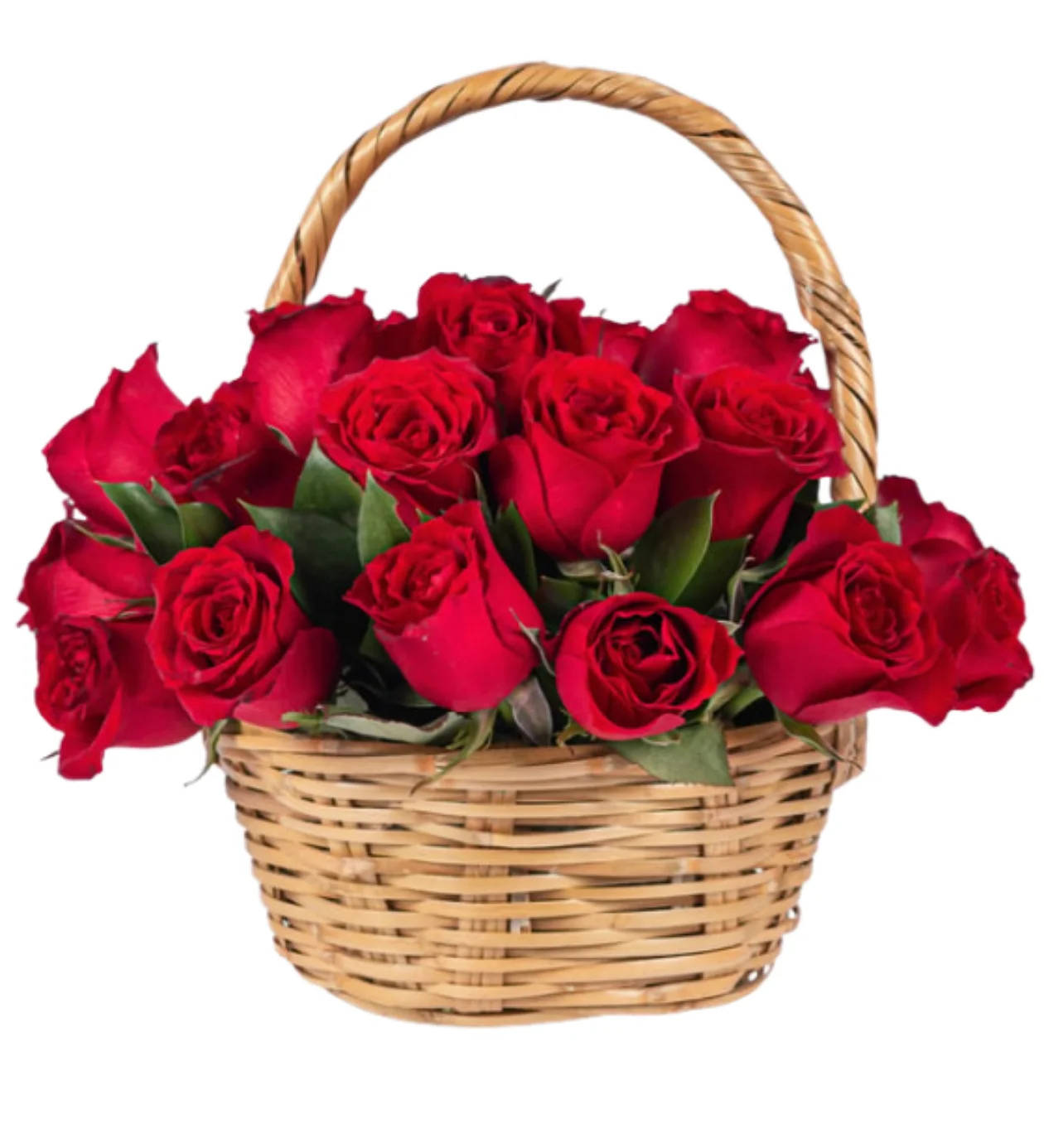 Hasır Sepette 21 Rose 