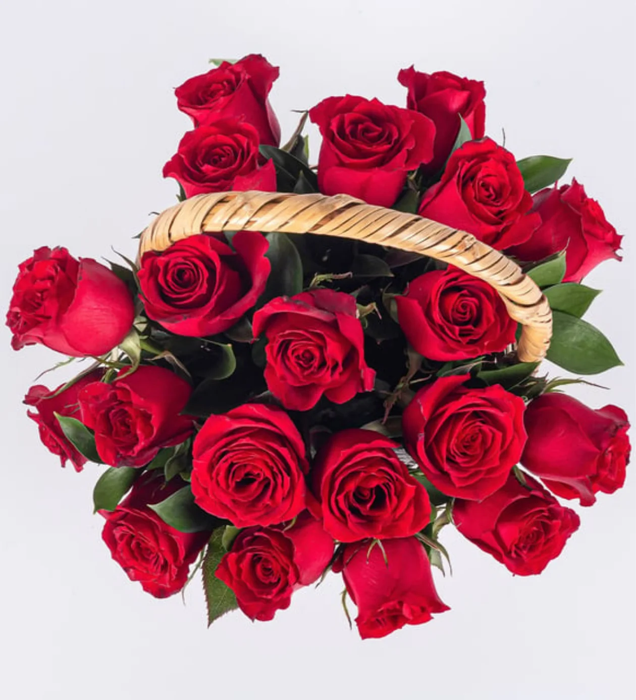 Hasır Sepette 21 Rose 