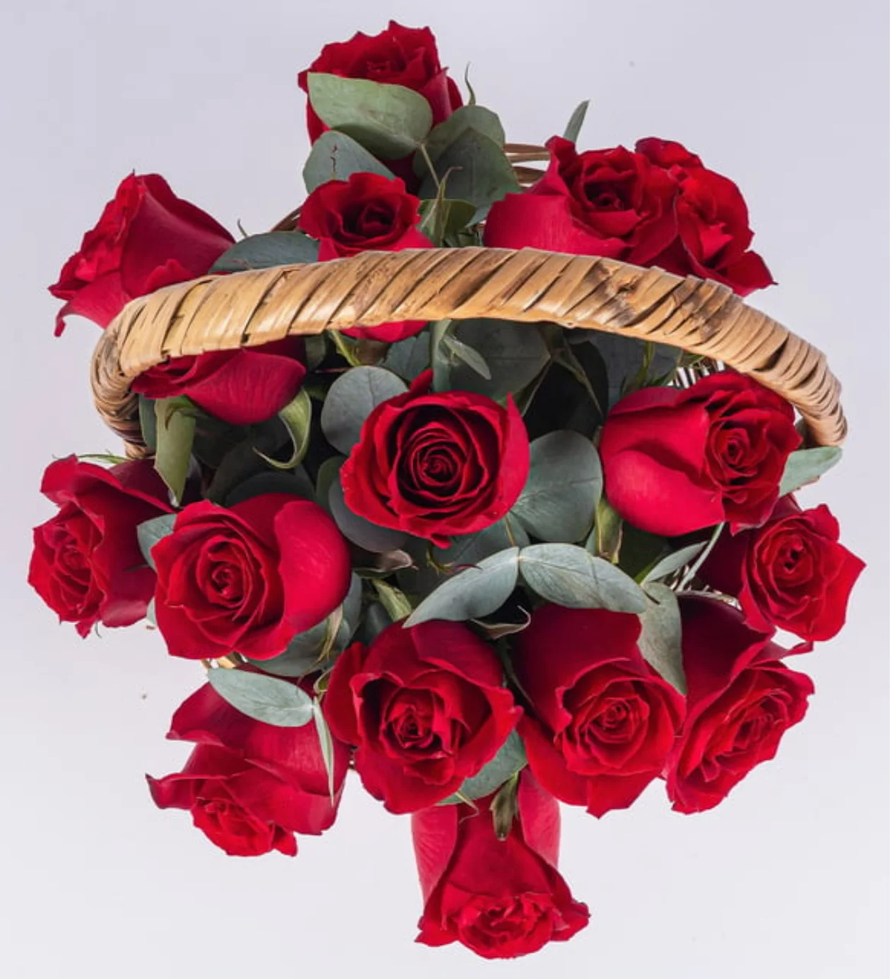 Hasır Sepette 17 Rose 
