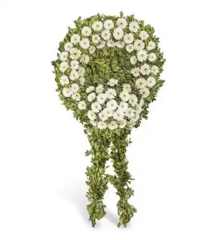 Beyaz Gerbera Cenaze Çelengi