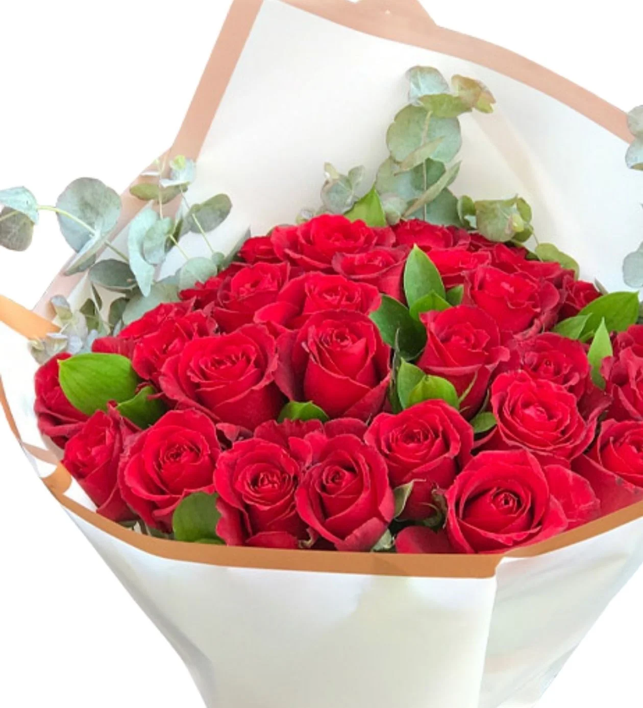 White Red Rose Bouquet