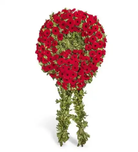 Kırmızı Gerbera Cenaze Çelengi
